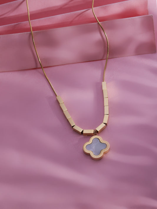 White Clover Charm Necklace
