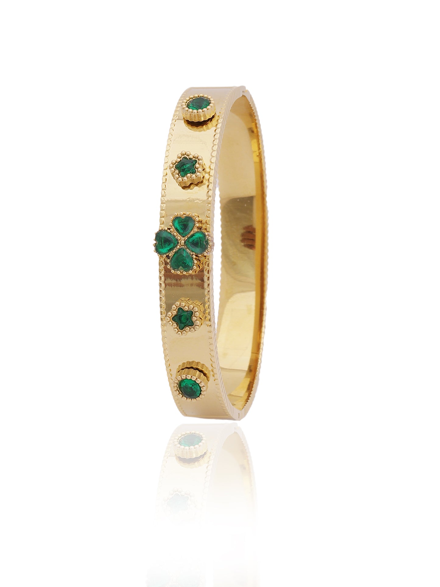 Emerald Bloom Luxe Bangle