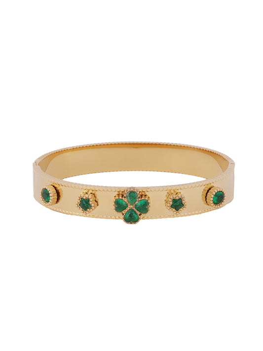 Emerald Bloom Luxe Bangle