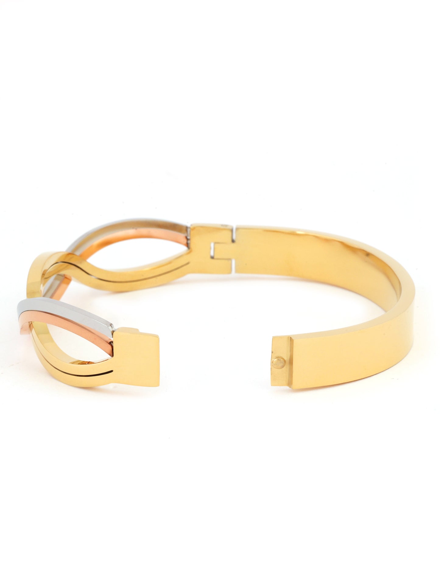 Tri-Tone Wave Infinity Bangle
