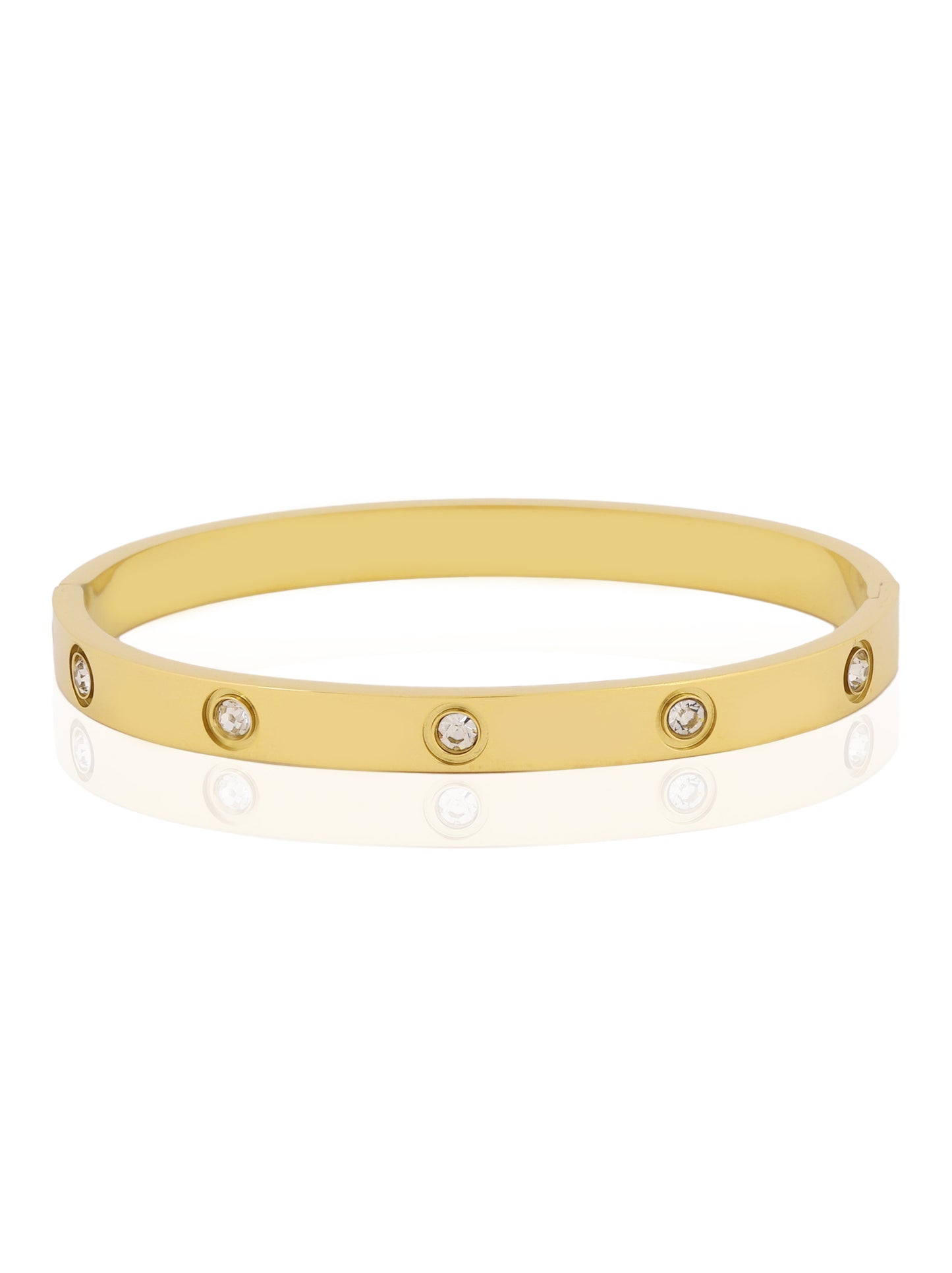 18k Gold Plated Bracelet With American Diamond