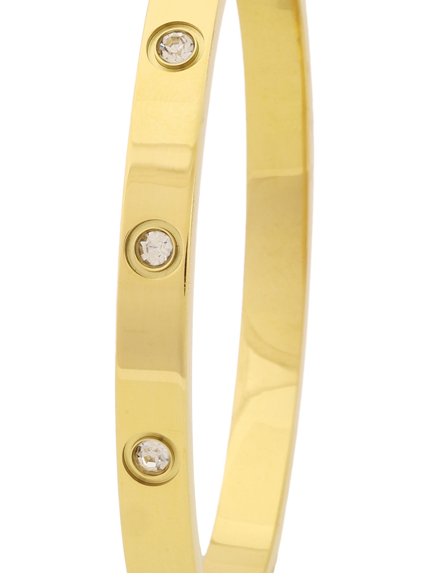 18k Gold Plated Bracelet With American Diamond
