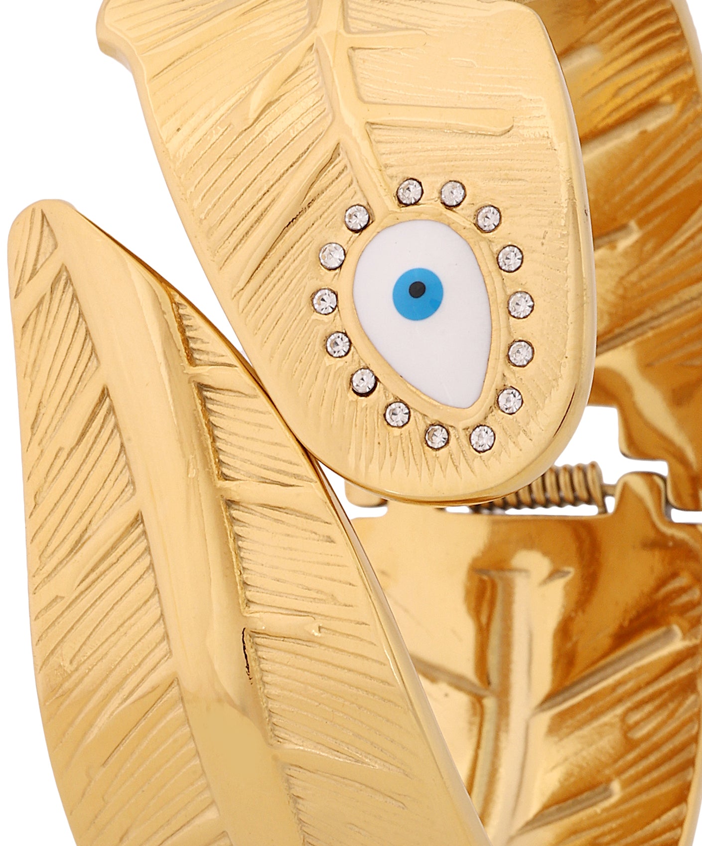 Golden Plume Evil Eye Bangle