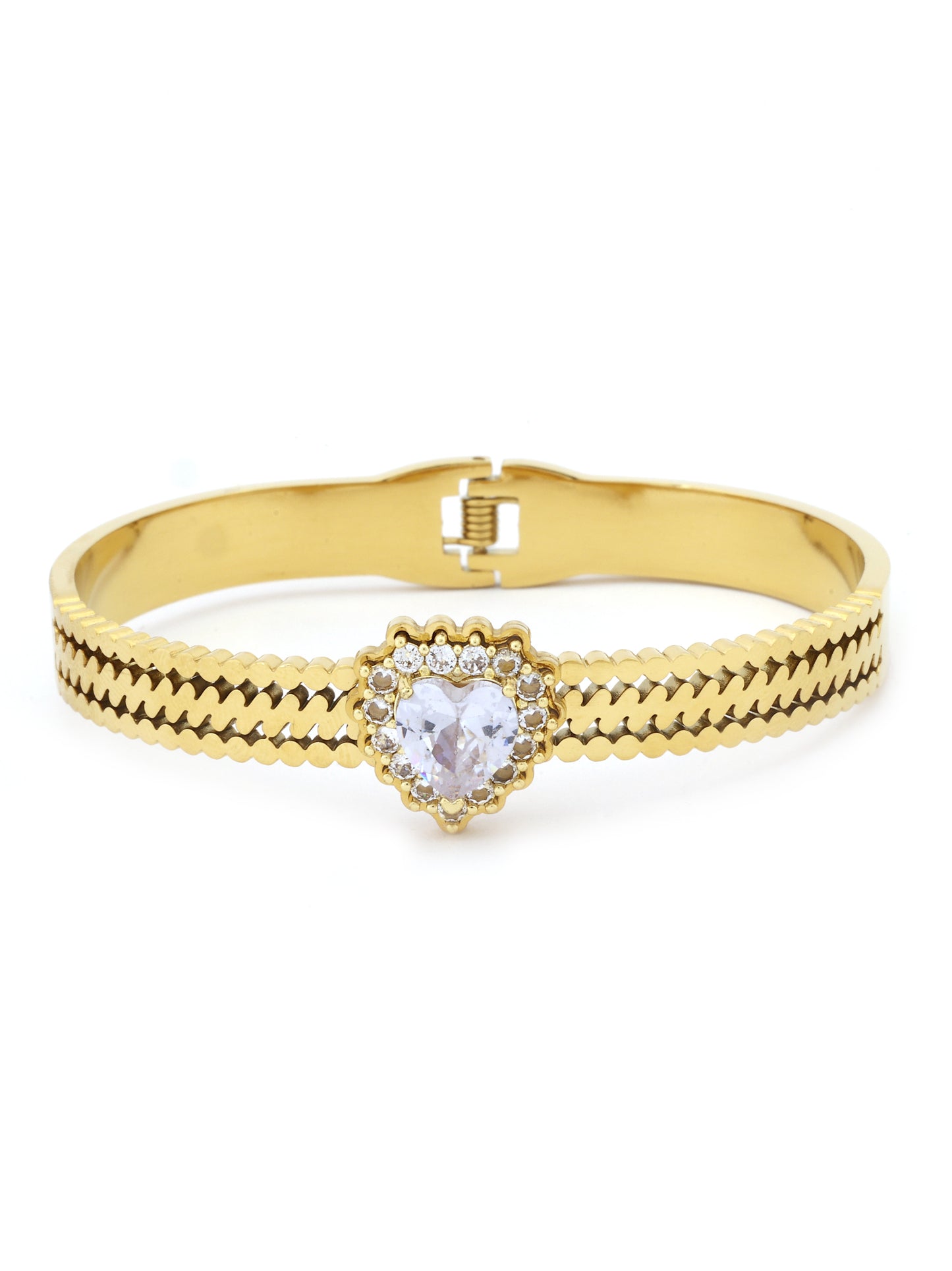 Heart Emblem Stone Bracelet