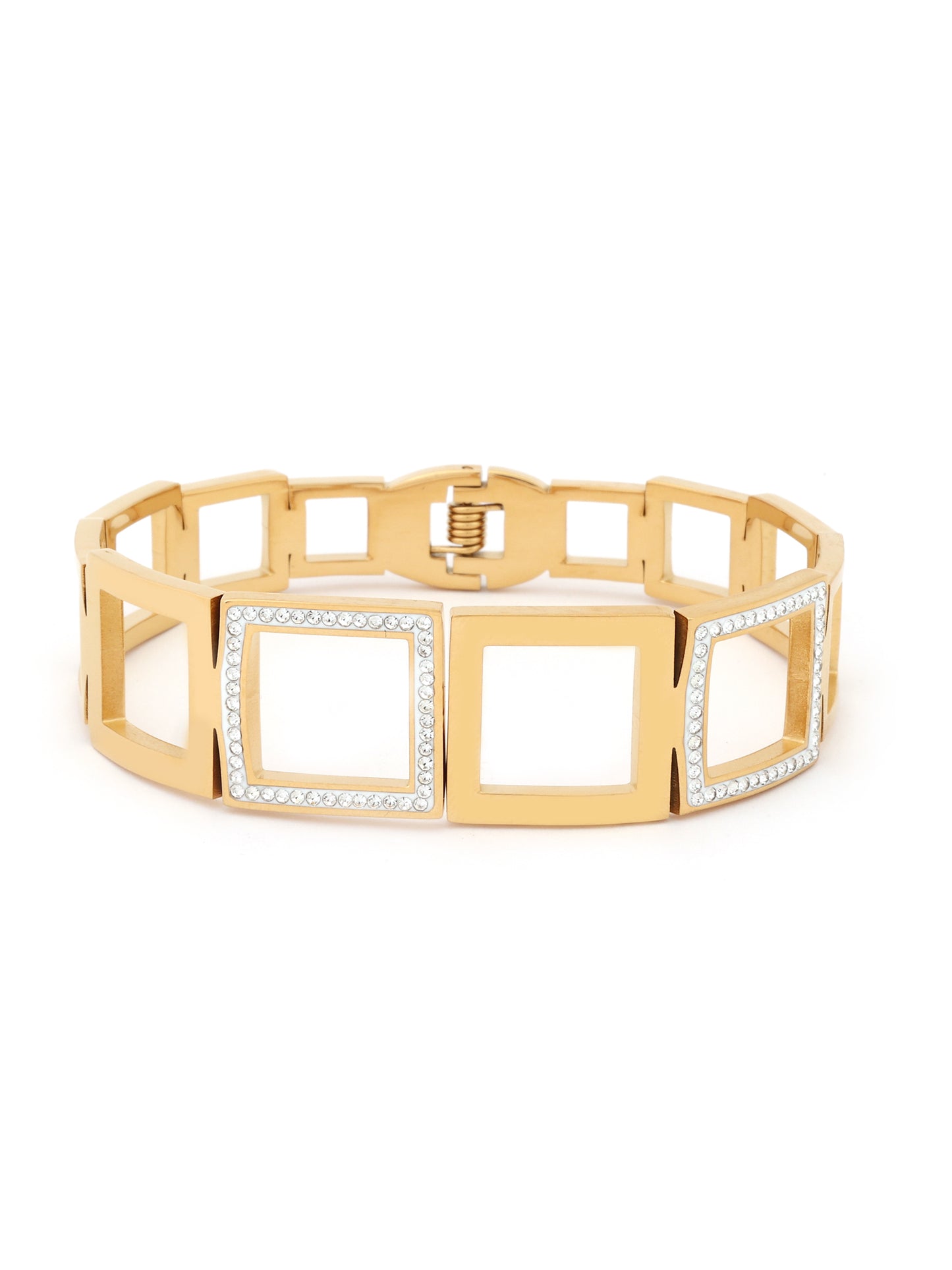 Luxe Geometric Gold Bracelet