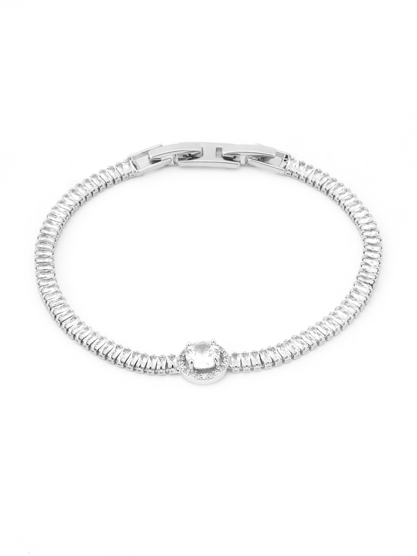 Diamond Halo Charm Bracelet