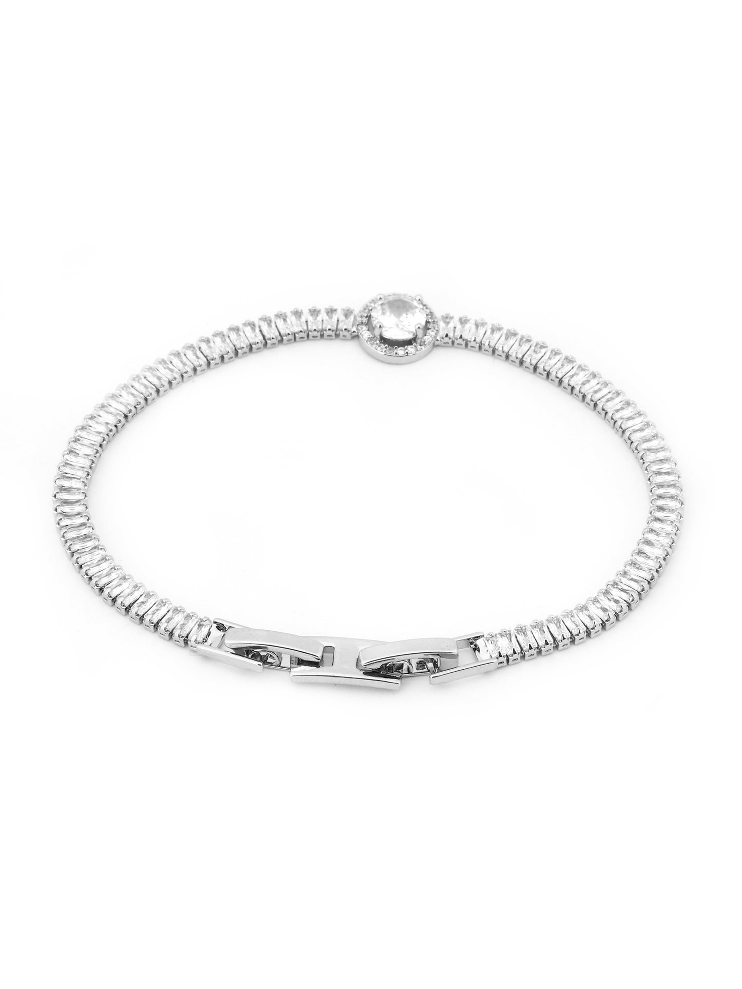 Diamond Halo Charm Bracelet