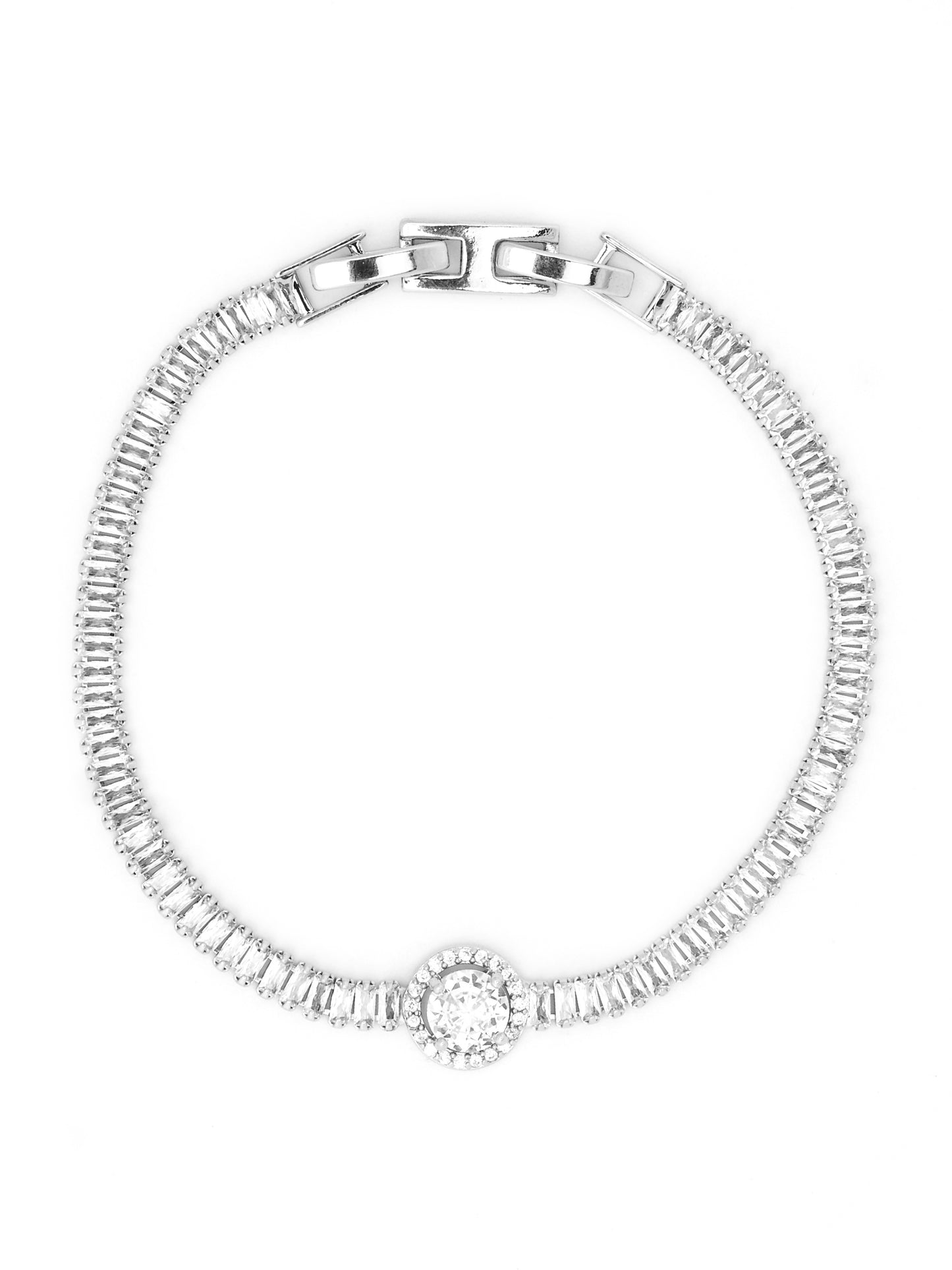 Diamond Halo Charm Bracelet