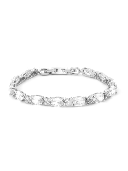 Luxe Oval Crystal Link Bracelet