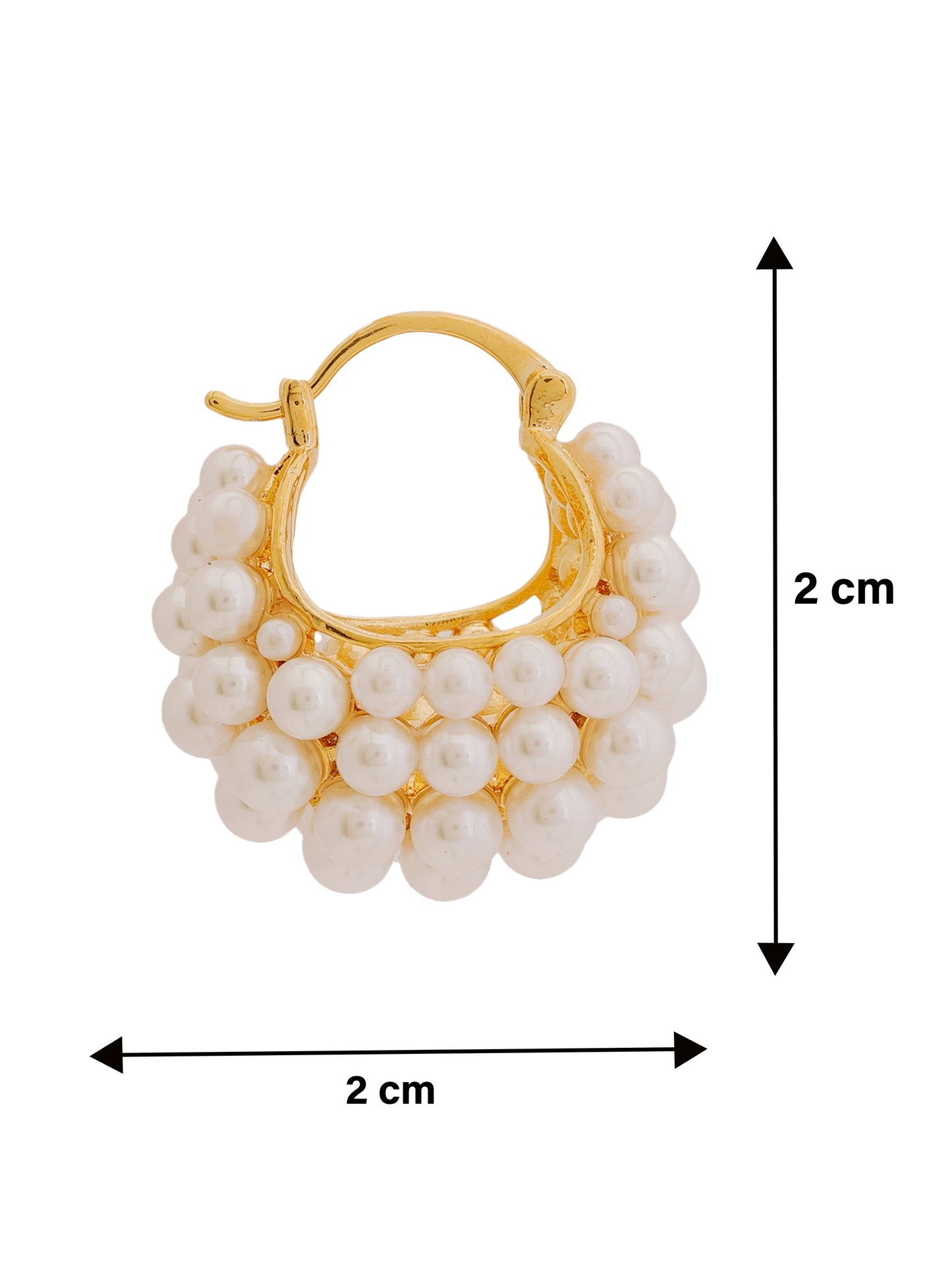 Beaded Pearl Hoop Earrings