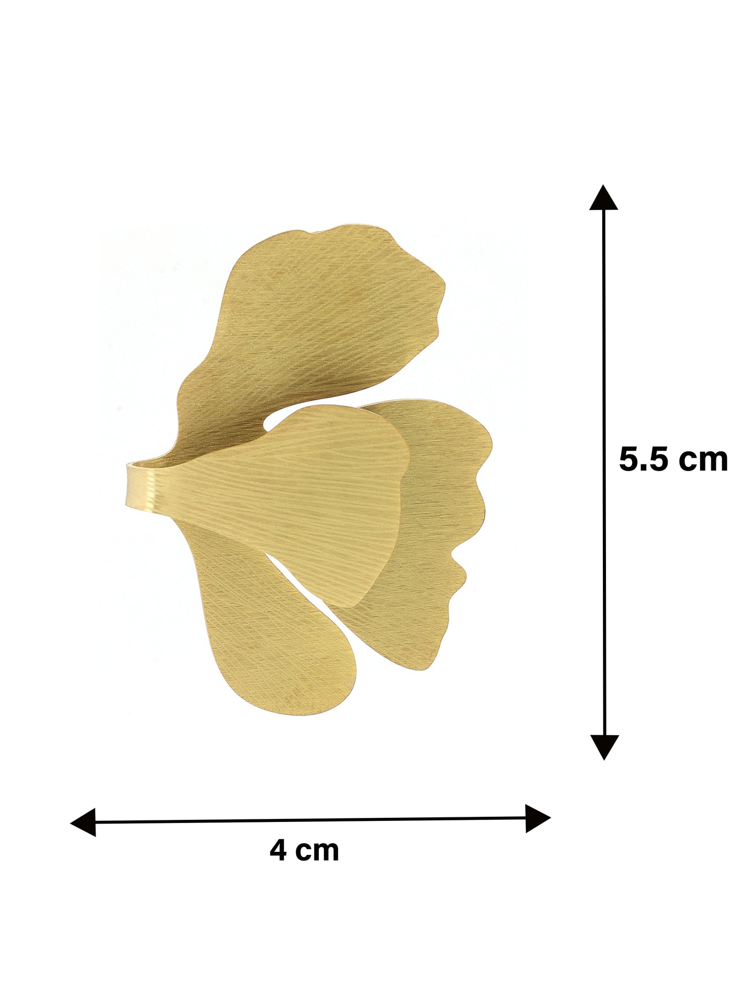 Gold Ginkgo Petal Earrings