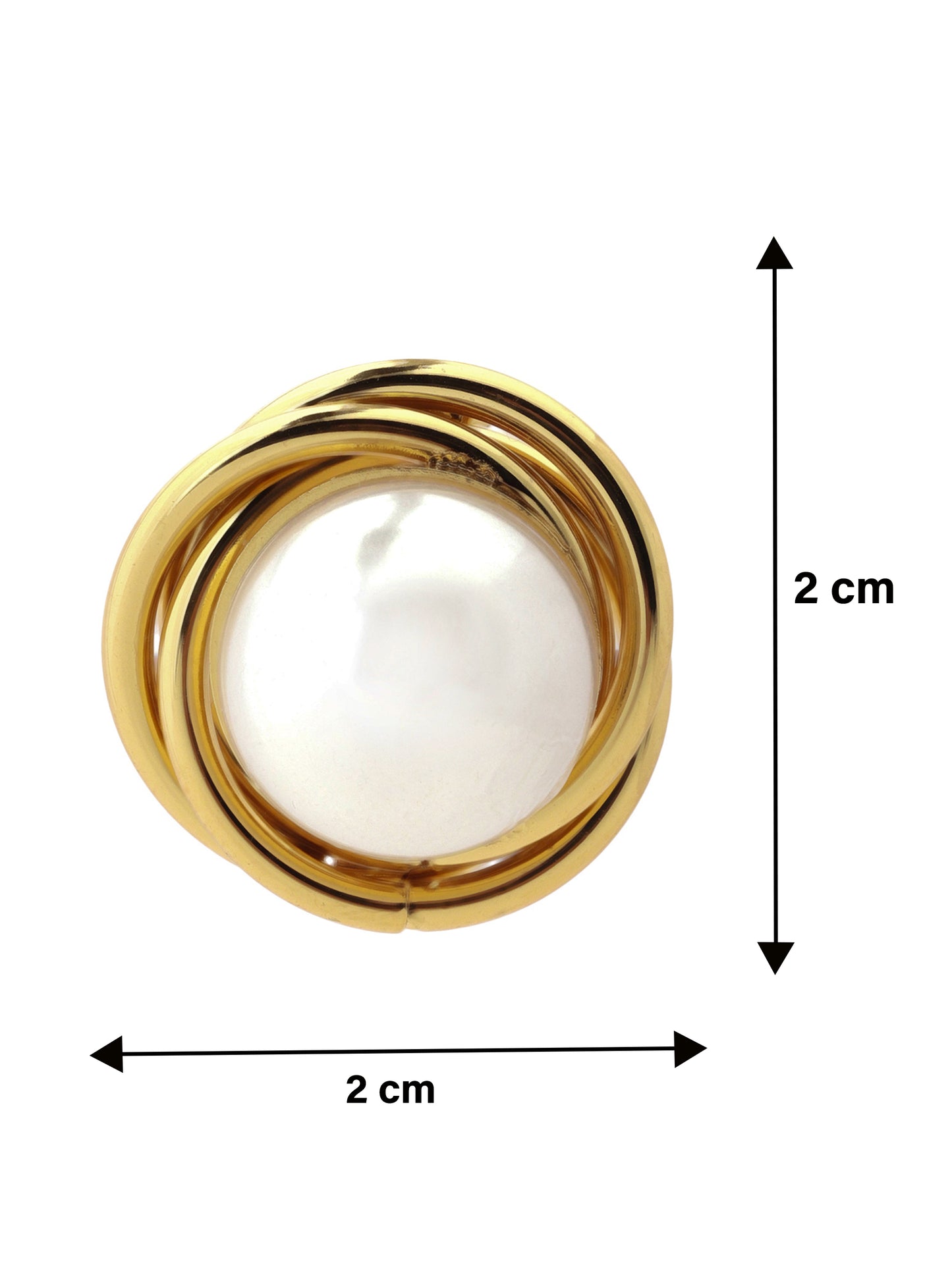 Gold-Plated Pearl Dome Earrings