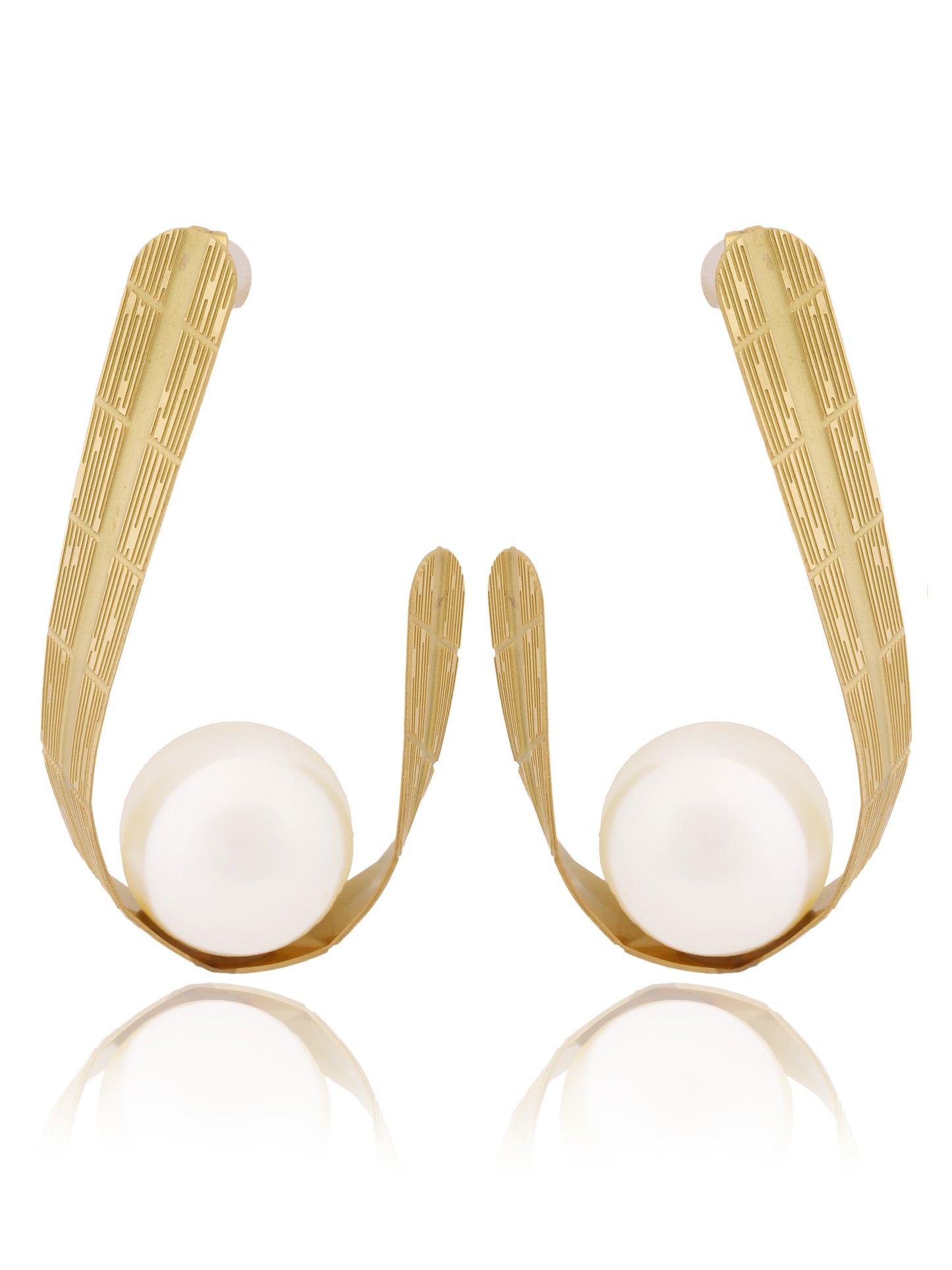 Designer Abstract Pearl Earrings