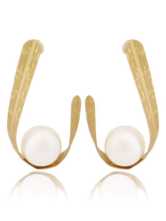 Designer Abstract Pearl Earrings