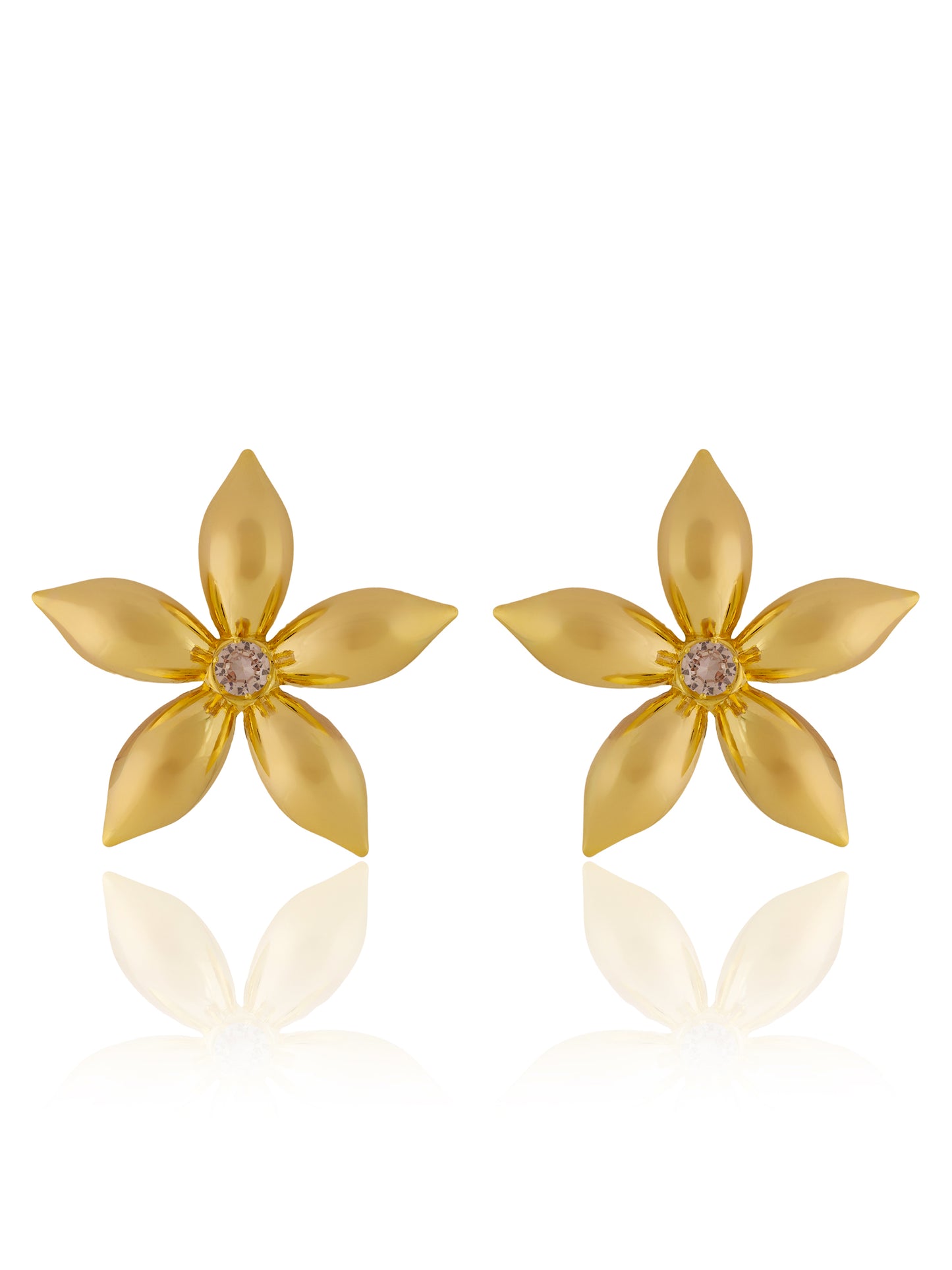 Crystal Center Blossom Earrings