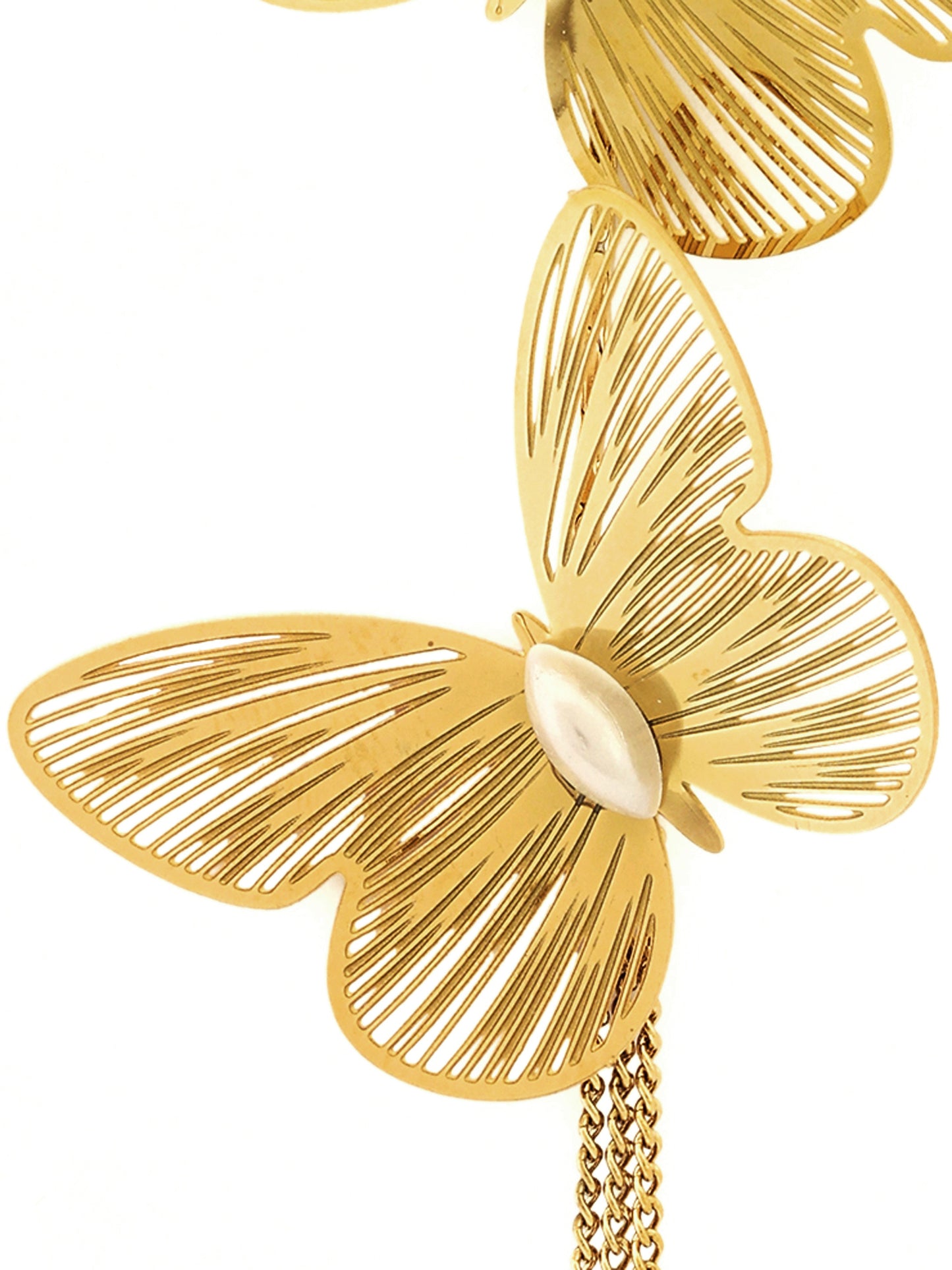 Layered Butterfly Gold Plated Earrings