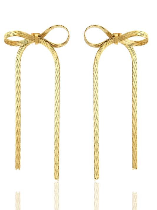 Bow Tie Drop Earrings