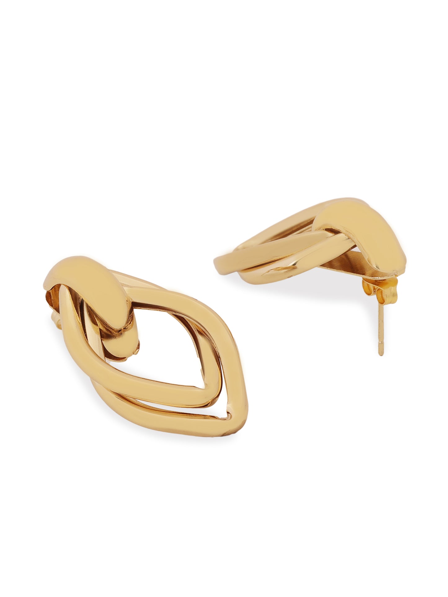 Geometric Link Drop Earrings