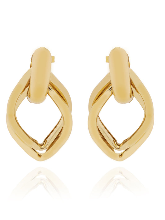 Geometric Link Drop Earrings