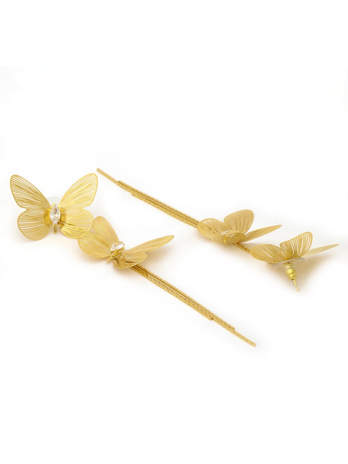 Butterfly Wing Long Drop Earrings