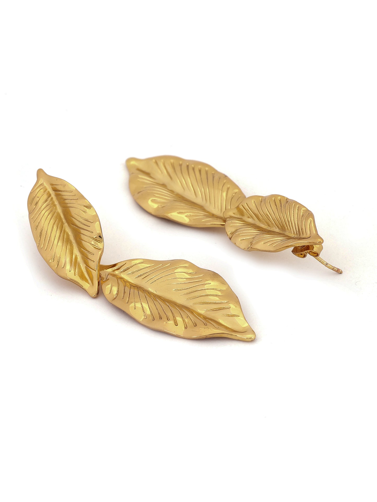 Gold Leaf Statement Earrings