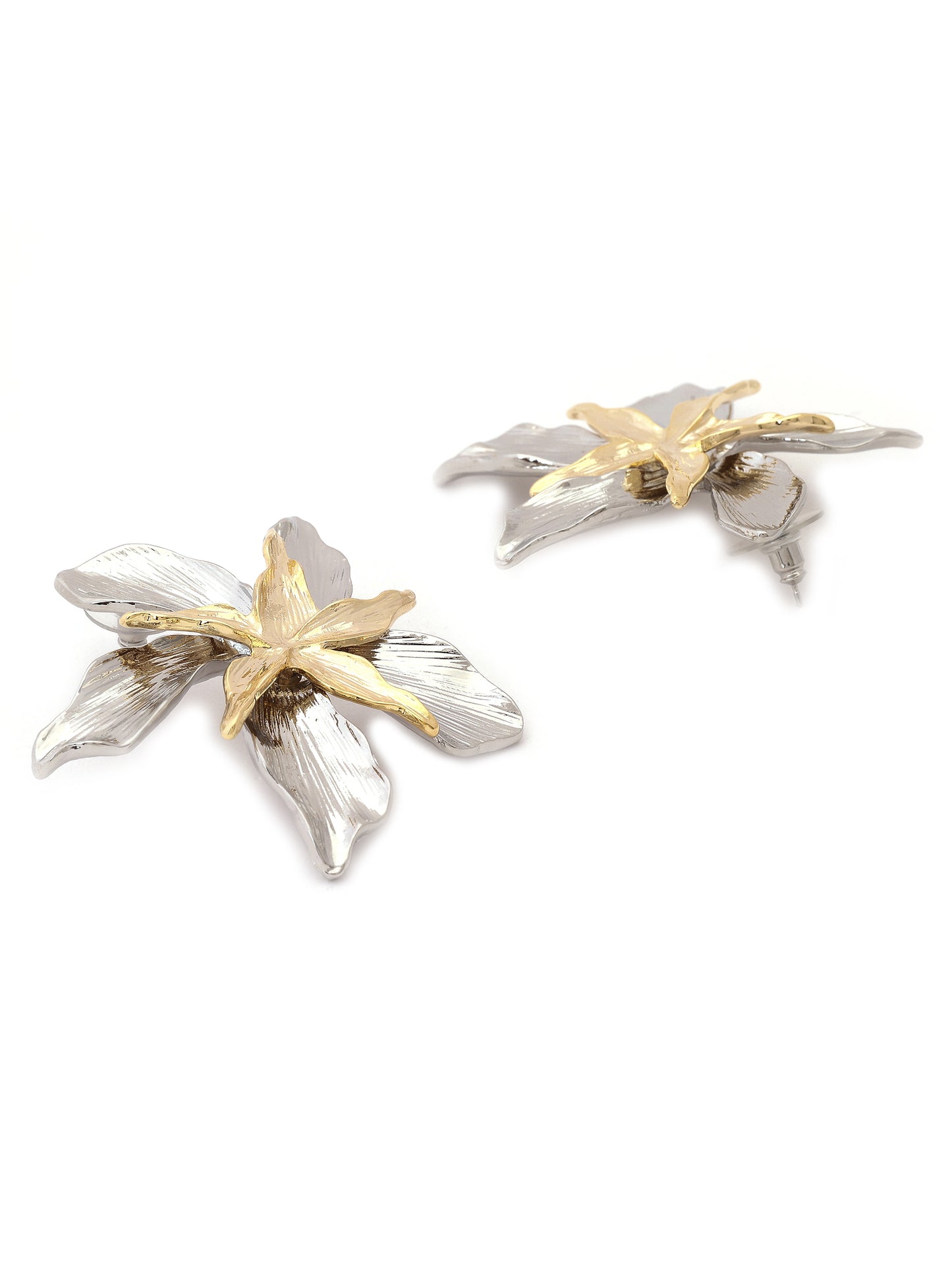 Gold & Silver Flower Earrings
