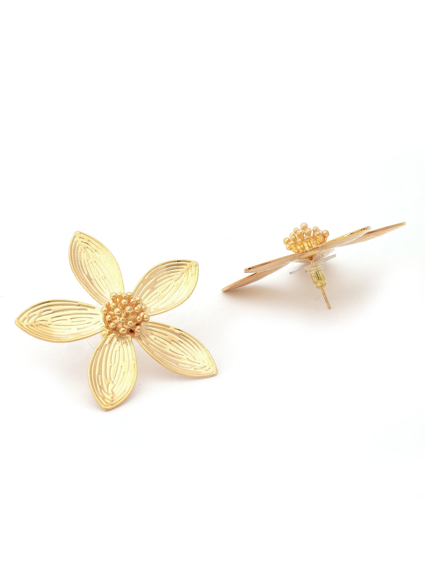 Daisy Inspired Gold Earrings