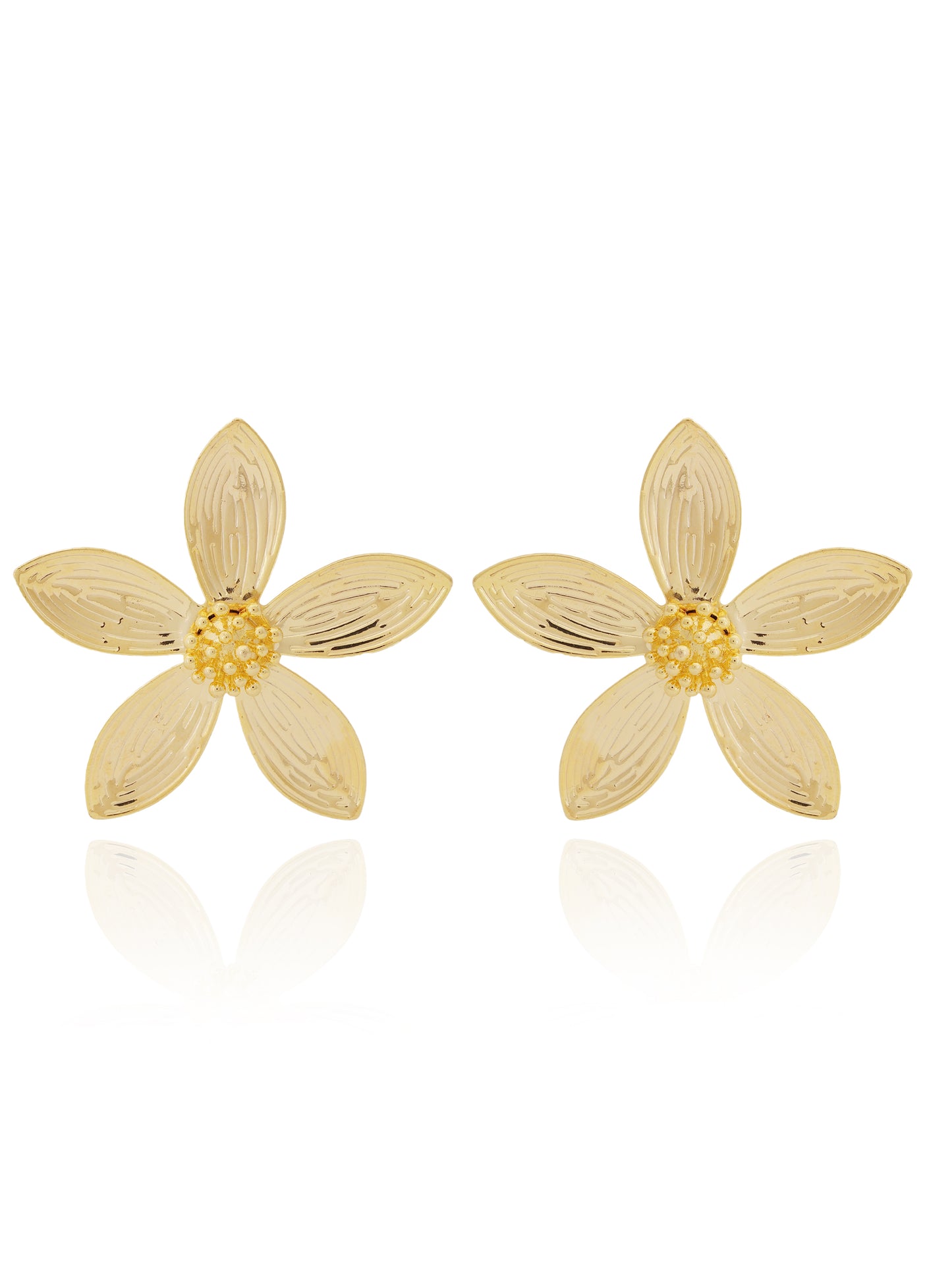 Daisy Inspired Gold Earrings
