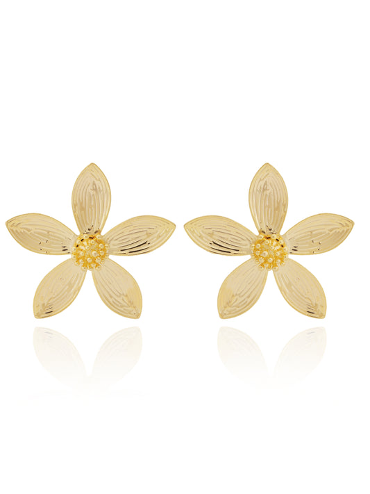 Daisy Inspired Gold Earrings