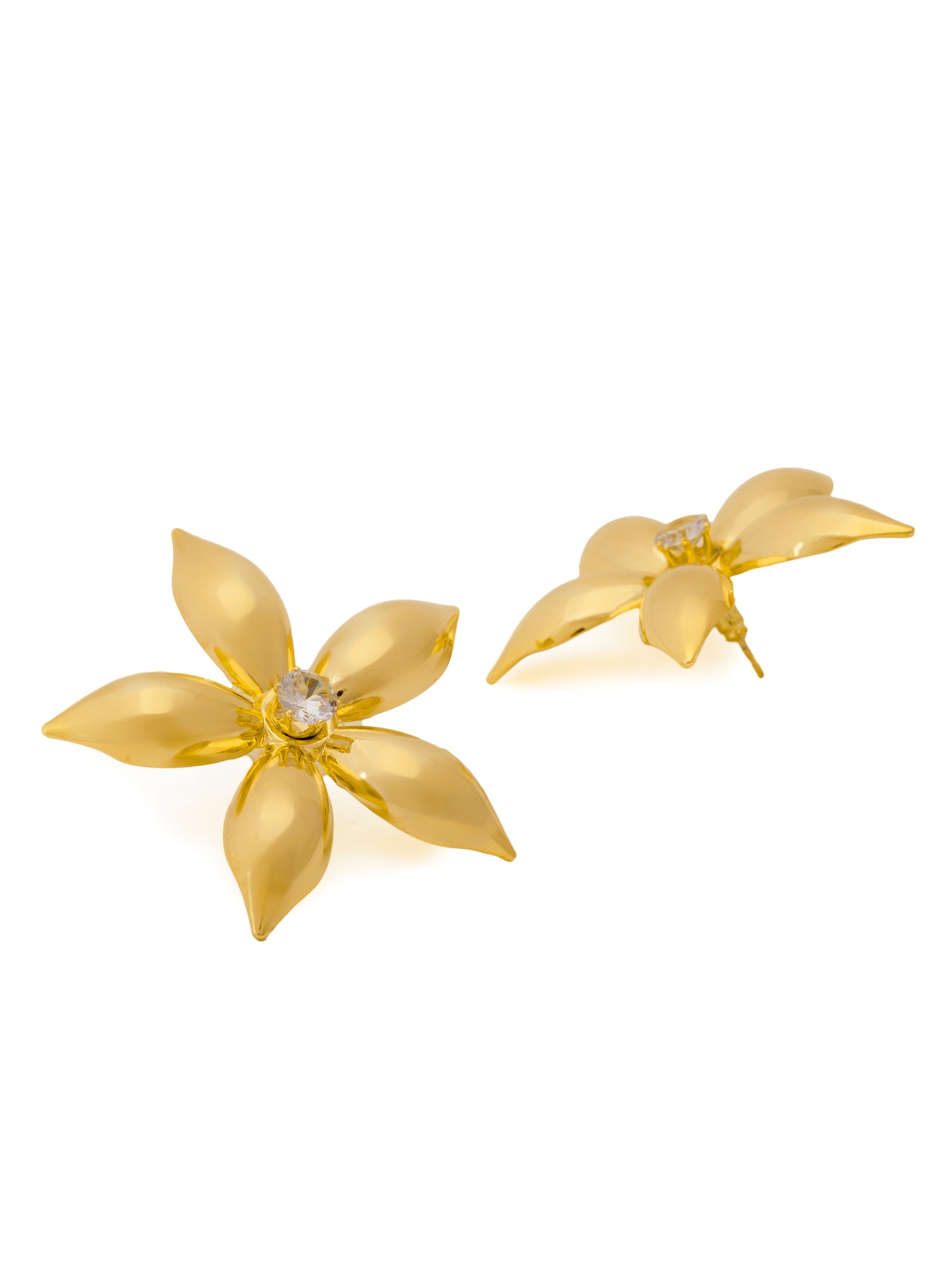 Crystal Center Blossom Earrings