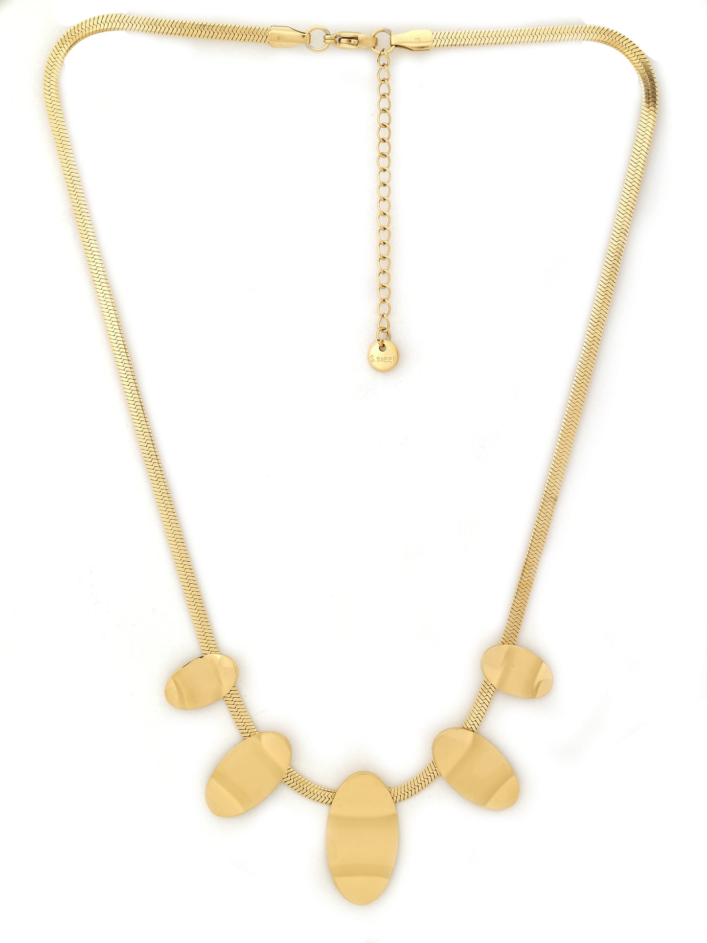Gold Plated Pebble Necklace