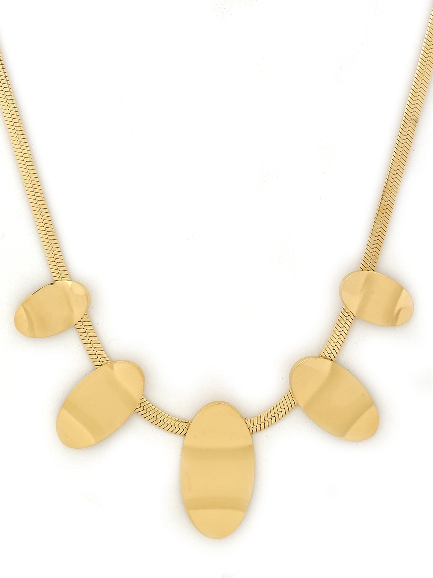 Gold Plated Pebble Necklace
