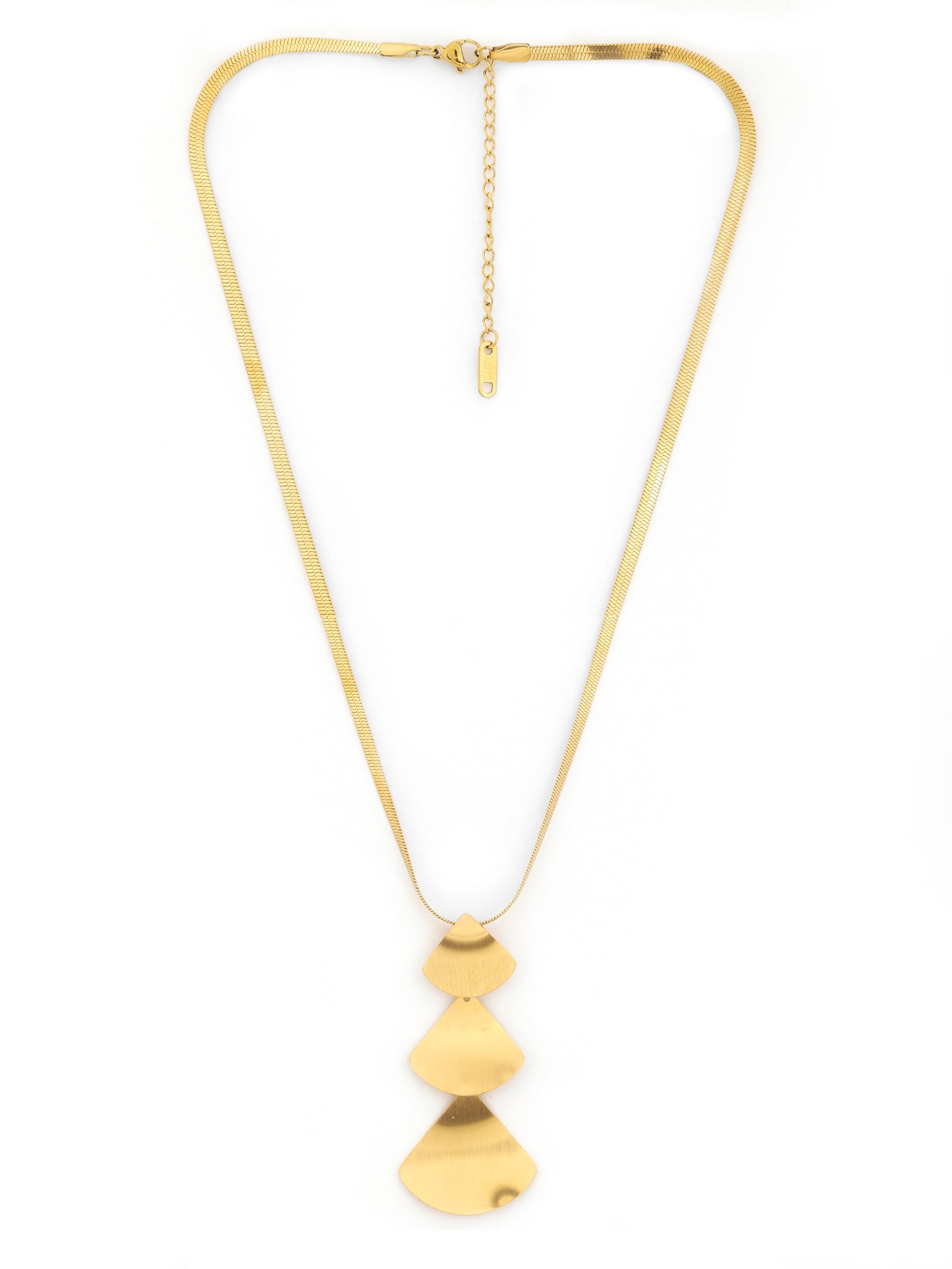 Geometric pendant necklaces