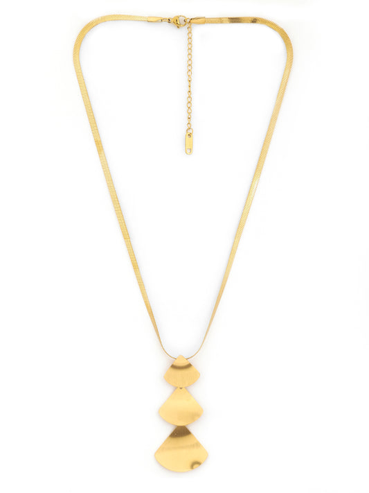 Geometric pendant necklaces