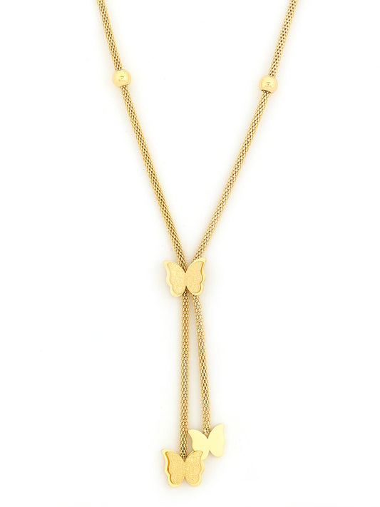 Gold Butterfly Pendant Necklace