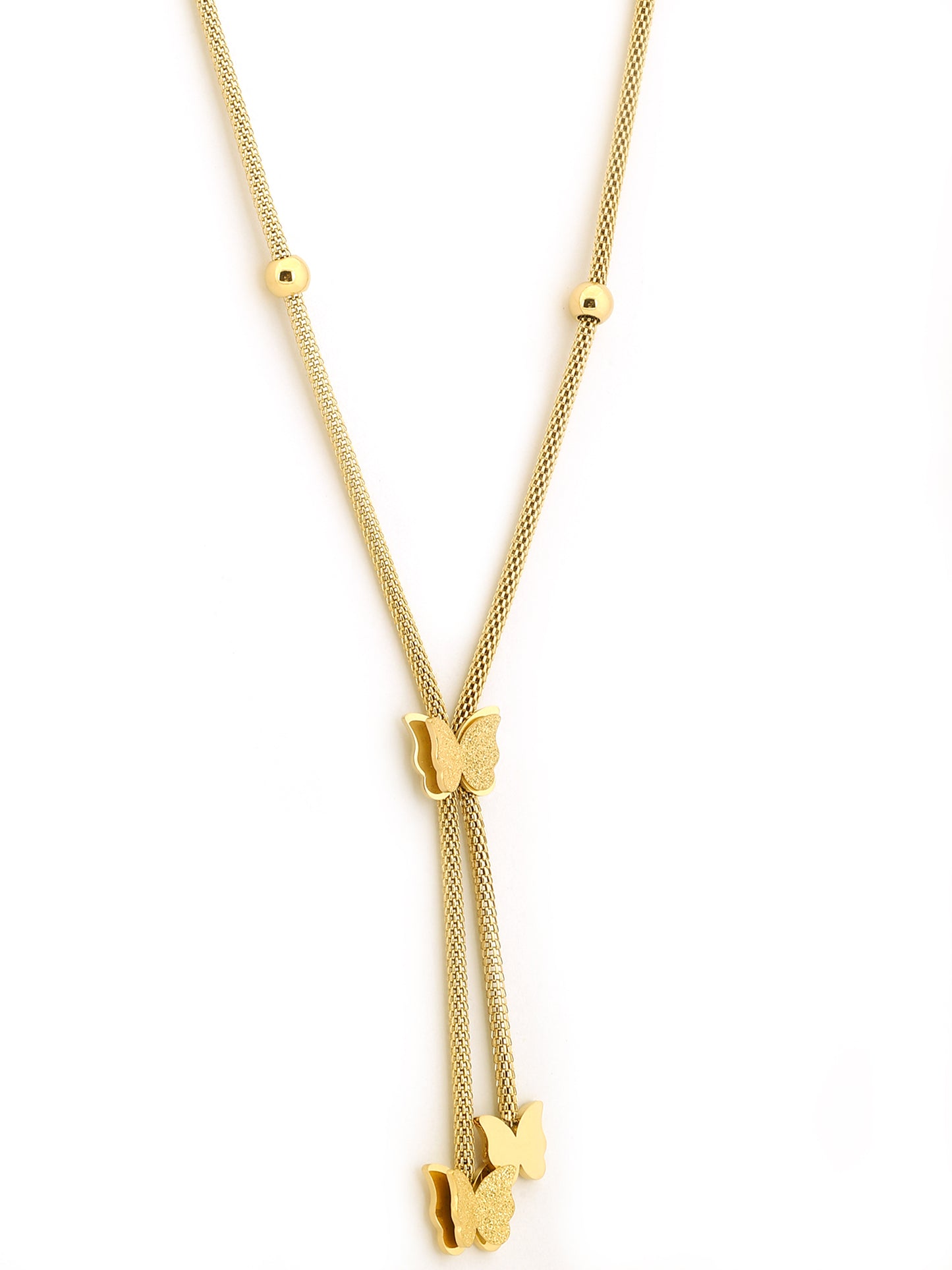 Gold Butterfly Pendant Necklace