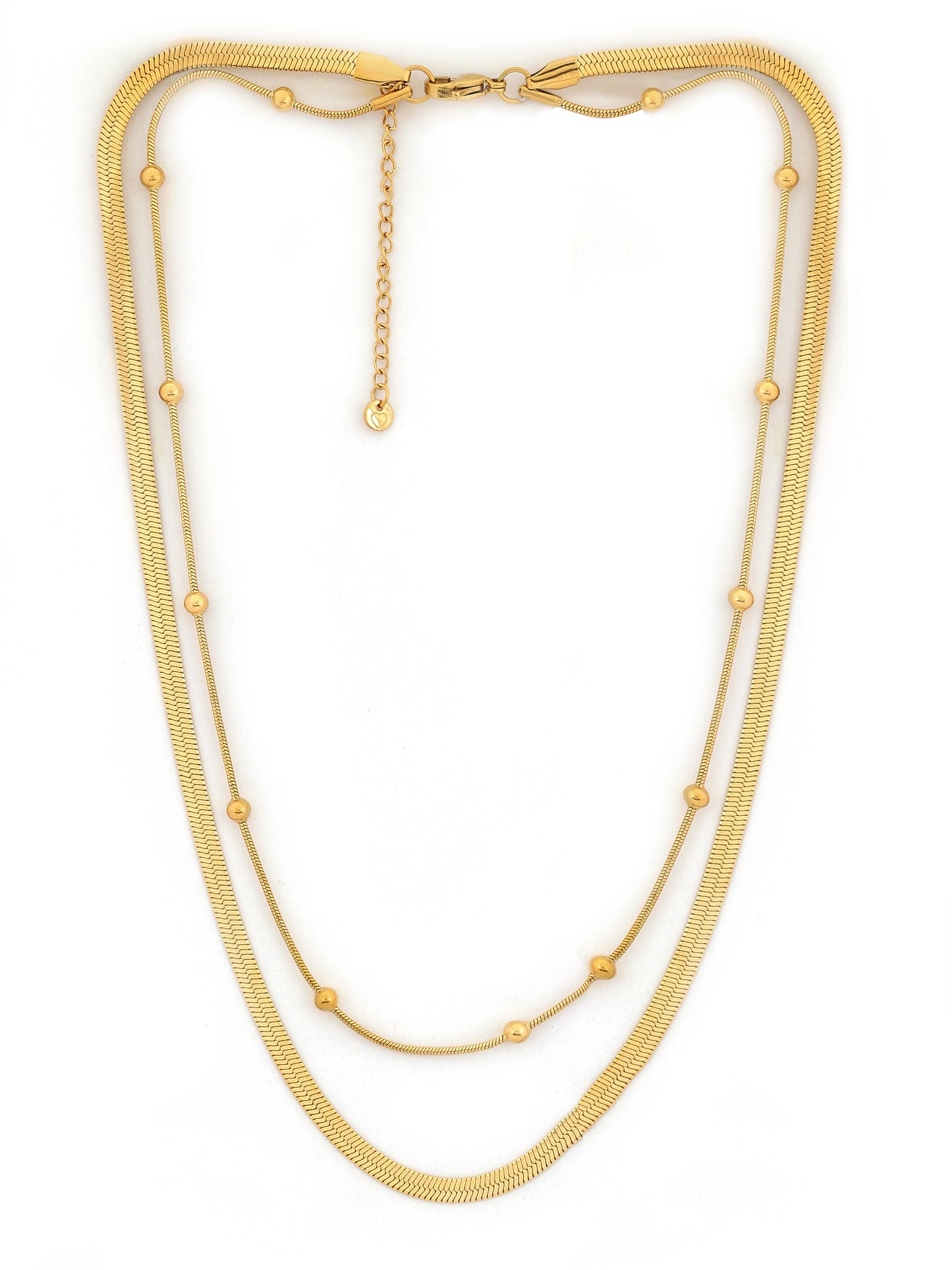 Dual Strand Gold Plated Necklace