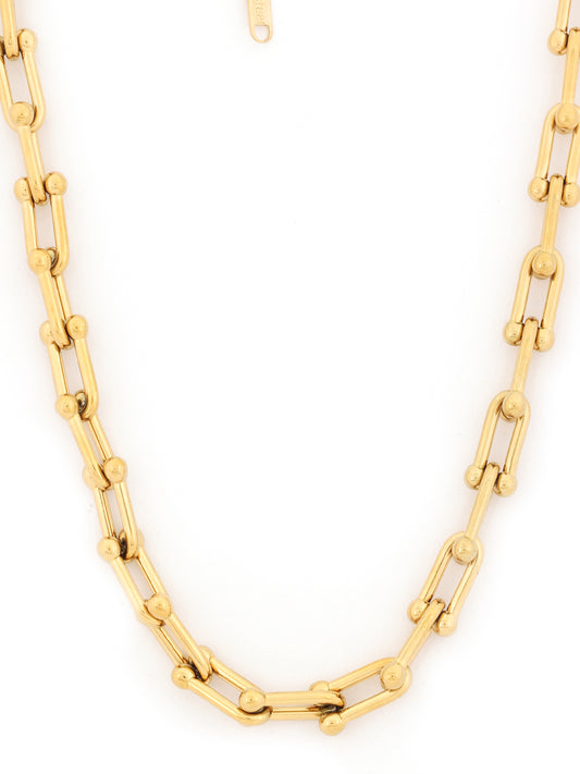 Gold Paperclip Chain Necklace