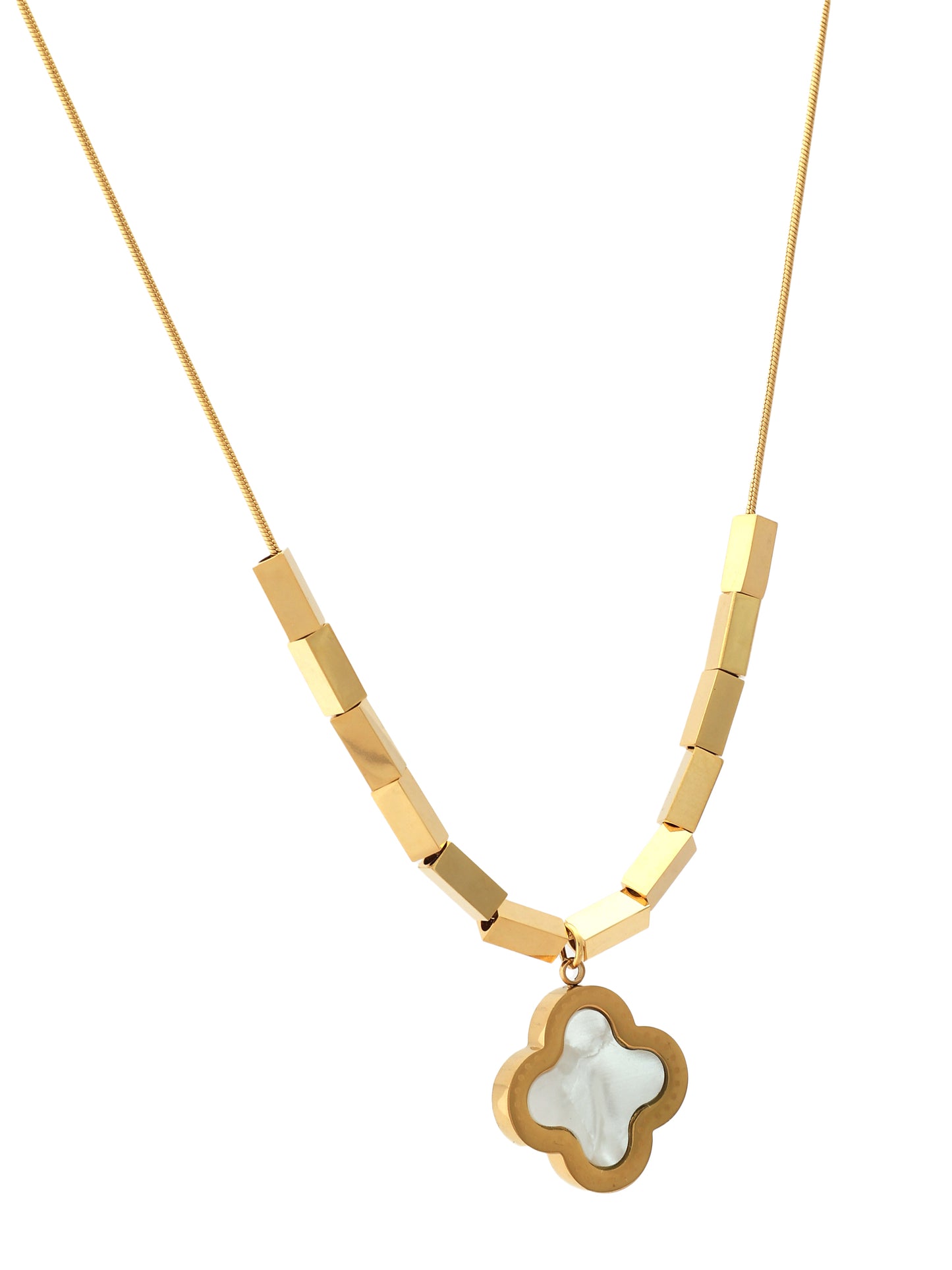 Gold-Plated Clover Necklace
