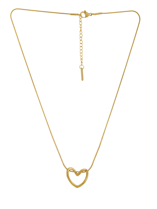 Delicate Heart Outline Pendant