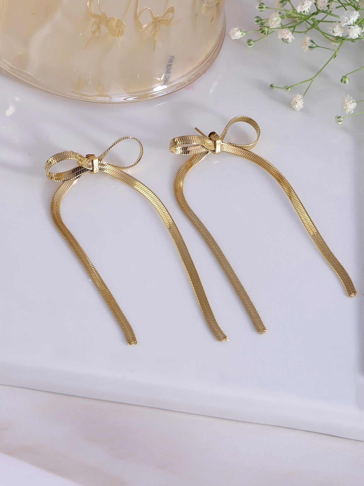 Bow Tie Drop Earrings