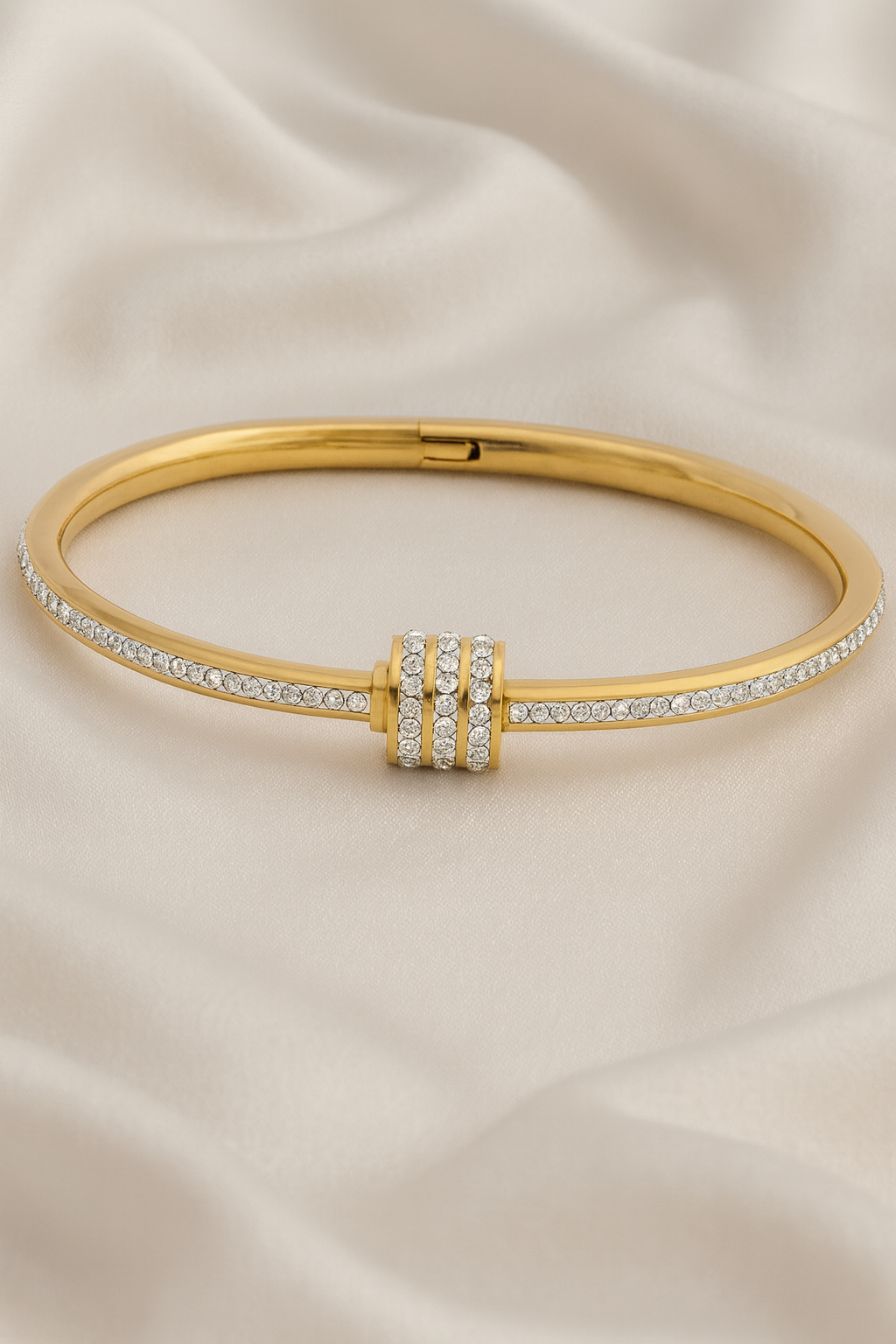 Radiant Crystal Bar Slider Bracelet