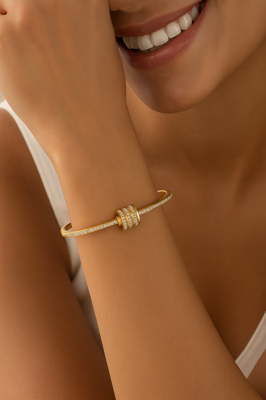 Radiant Crystal Bar Slider Bracelet