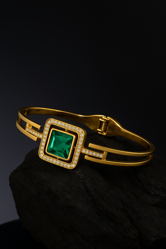 Green Gem Luxe Bangle