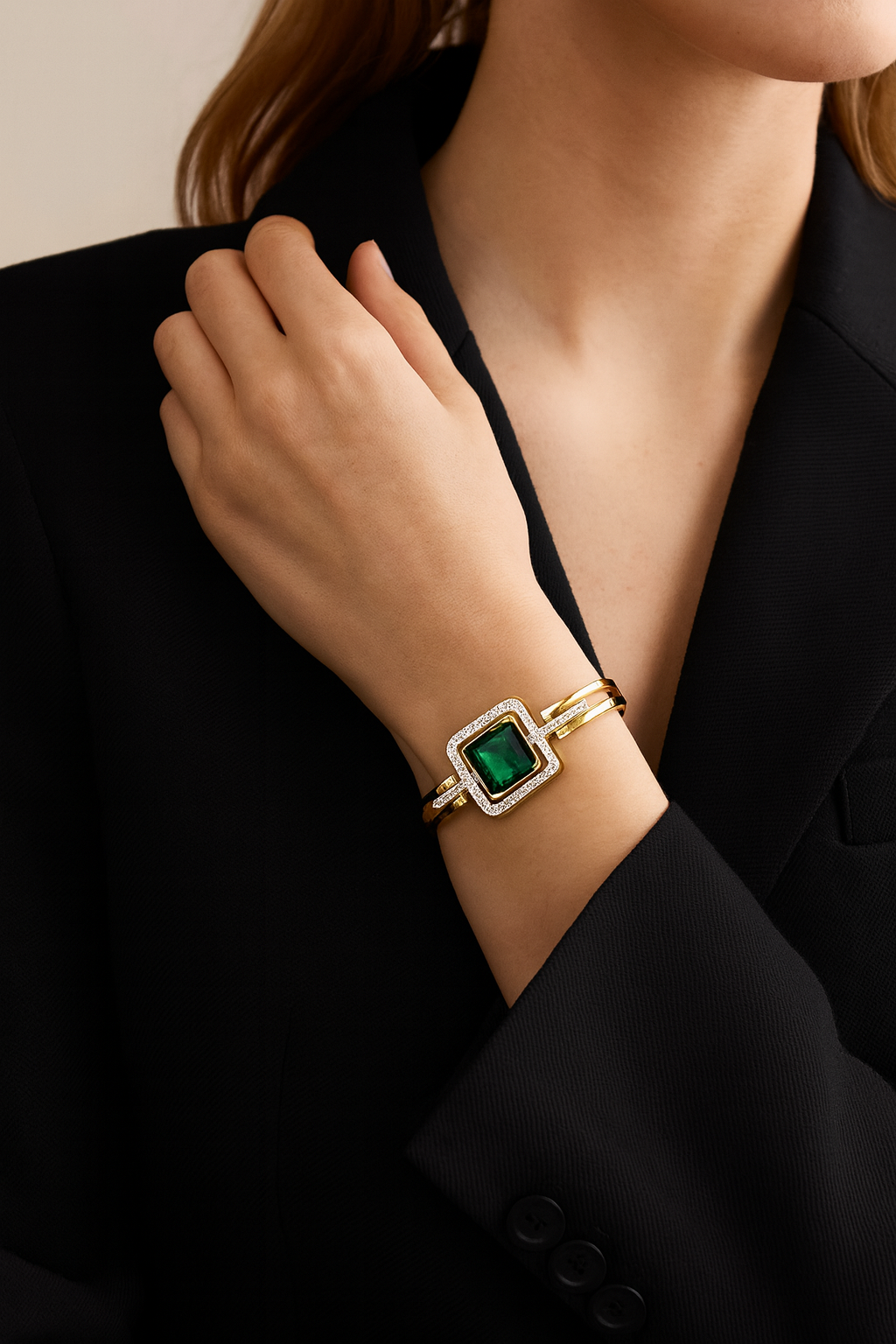 Green Gem Luxe Bangle