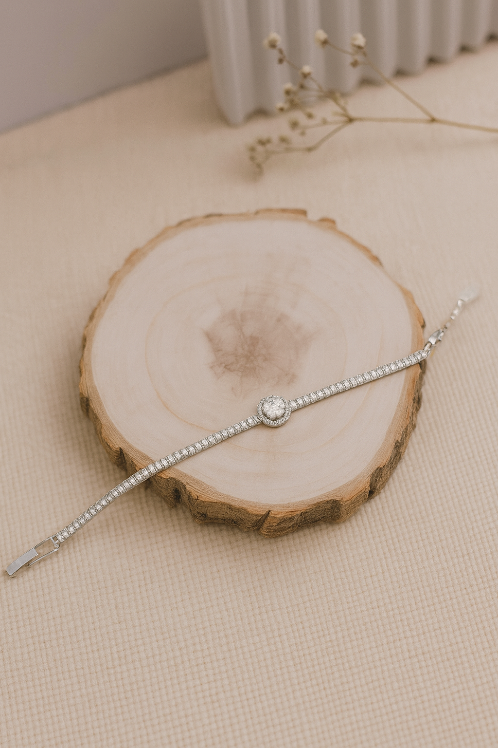 Diamond Halo Charm Bracelet