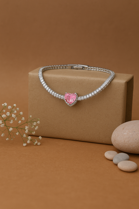 Pink Heartstone Elegance Bracelet