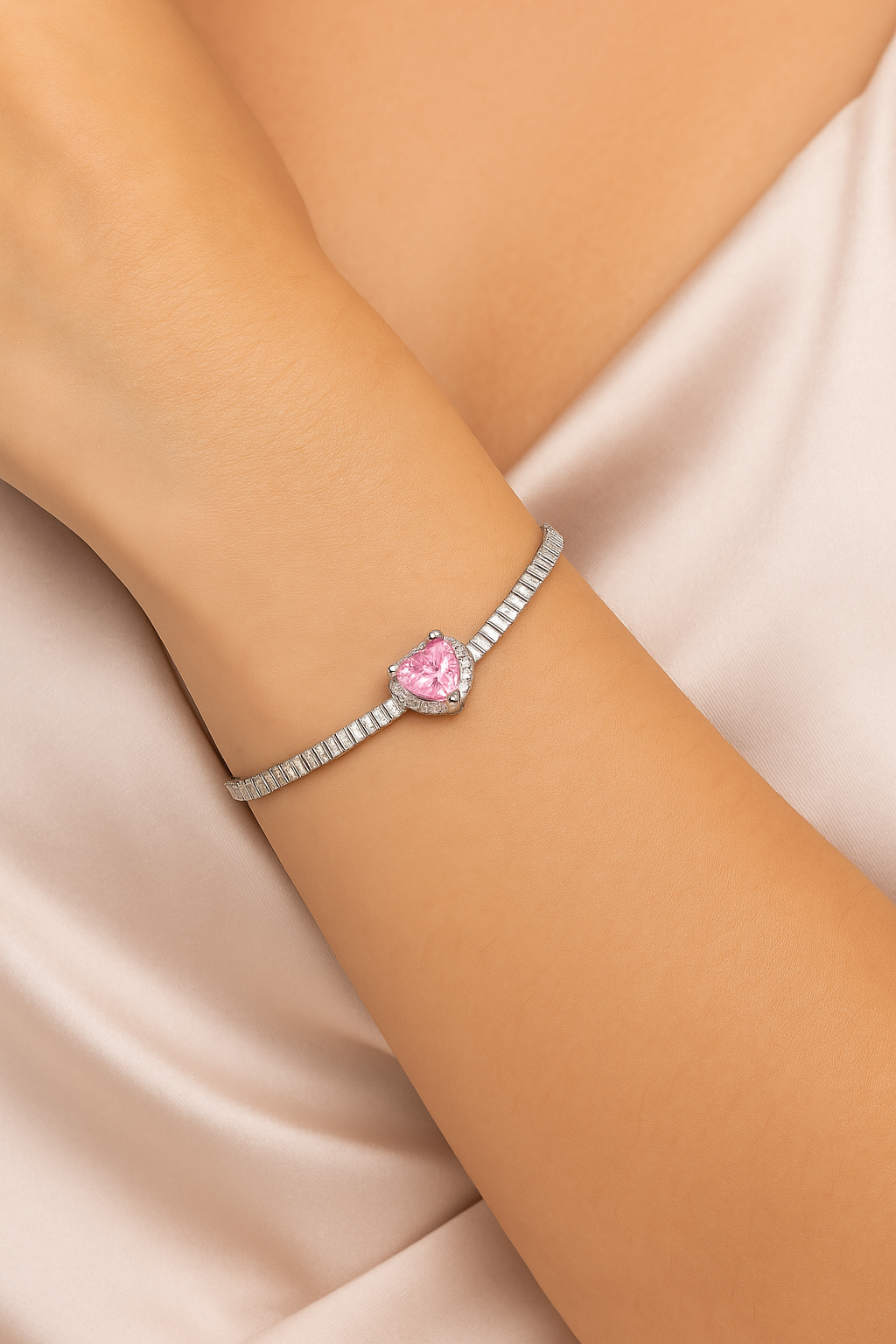 Pink Heartstone Elegance Bracelet