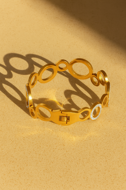 Crystal Hoop-Link Bangle