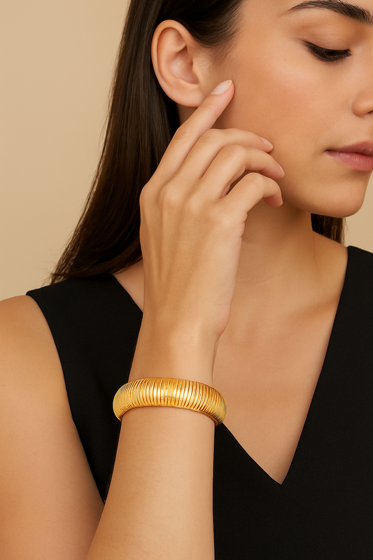Viper Luxe Coil 18k Gold Plated Bracelet